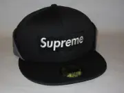 SUPREME x New Era Windstopper Ear Flap Hat Cap BLACK 7 1/8 NEW! F/W 2020