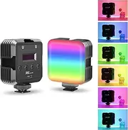JJC Magnetic RGB LED Light, LED Camera Video Light Photography Lighting with Cold Shoe 1/4"-20 Screw 2500K-8500K CRI 95+