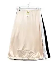 Women Lace Trim Anti Static Non-Cling Satin Nylon Half Slip Under Skirt Dress