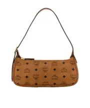 MCM Aren Logo Printed Shoulder Bag One size cognac
