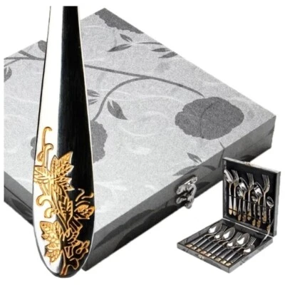 Mayer & Boch Stainless Steel Floral Flatware Set of 18 pcs