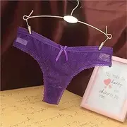 [KTLSHY] Women Panties Female Underwear Women Sexy Lace Thong Women Underwear Cotton Crotch Seamless Panties with Bow Transparent G String