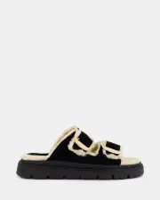 Shelly Shen Kira/Black Suede Womens Sandals 41