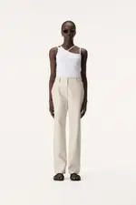 Clements Pant Ivory Croc Size 14 | Elka Collective