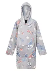 BOYS OVERSIZED SNUGGLE HOODIE GLOW IN THE DARK FLEECE ONE SIZE WEARBLE BLANKET