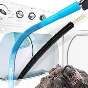Holikme 2 Pieces Dryer Vent Cleaner Kit, Dryer Lint Vacuum Attachment and Flexible Dryer Lint Brush, Vacuum Hose Attachment, Blue