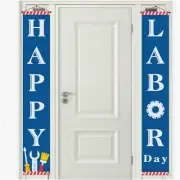 Star-Spangled Labor Day Porch Banner: Festive Stripe & Star Holiday Patriotic Fr