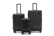 3pc Tosca Horizon Trolley Travel Carry On Suitcase Luggage Set Black