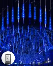 Meteor Shower Lights Outdoor 10Tubes 16 Inch 360 LED Christmas Waterproof