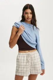 [Cotton On Women] Cotton On Women - Haven Short - Bethany check texture 10 BETHANY CHECK TEXTURE