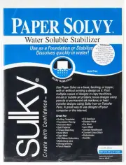 Sulky Paper Solvy Water Soluble Fabric Stabilizer, 8-1/2 by 11-Inch, 12 per P...