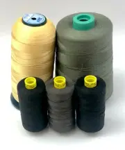 Embroidery Thread Assorted Polyester Yellow/ Green/ Black/ Gray Lot of 5