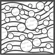 CrafTreat Geometric Stencils for Painting on Canvas, Wallart, Notebook, Room Decor and Scrapbooking Supplies - CIRCLES ON WAVES STENCIL - 6"X6" Bullet Journal Stencil - Reusable Arts & Crafts Supplies