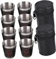 NULYLU 2 Sets Stainless Steel Outdoor Wine Cups Lightweight Portable Water Mugs for Travel Camping and Picnics Stackable Design for