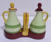 Pfaltzgraff Secrets of Pistoulet Oil and Vinegar Cruets Set NIB
