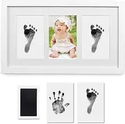 VANANA Inkless Pad Handprint Footprint Hand Foot Paw Print Keepsake Wood Photo Frame Picture Frame Kit for Newborn Baby Pets Photo Album