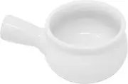 Vikko French Onion Soup Bowls: White Soup Bowls with Handles Microwave Safe - French Onion Soup Crocks Oven Safe Soup Bowls - Porcelain Onion Soup Bowls - Chili Bowls - Set of 4 Oven Safe Bowls 12Oz