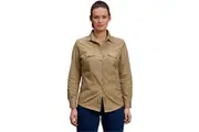 King Gee Ladies Workcool 2 Ripstop Cotton Drill Work Shirt K69880 - Khaki