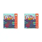 8pc Djeco Topsy-Turvy Scratch Cards w/ Stylus Art Activity Kit Kids 5y+