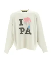 Palm Angels I Love PA Crewneck Knit Jumper S,L White