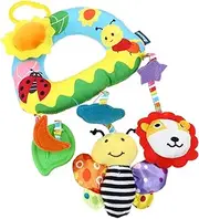 HONITANO Car Hanger Crib Cot Bed for Babies Hanging Stroller 0-3 Months Car Seat 0-6 Months Hanging Rattle Yellow Cloth
