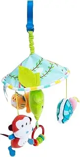 ORFOFE Hanging Rattle Soft and Canvas Sensory Hanging Stroller for Animal Design Lightweight and Easy to Attach to Cribs Car Seats