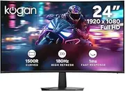 Kogan 24" Curved Full HD 180Hz 1ms FreeSync Gaming Monitor (1920 x 1080) - KAMN24F18CVA - 24 Inch