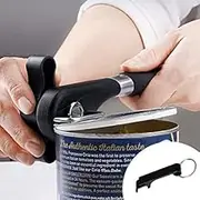 AvryLuky Safe Cut Manual Can Opener, Smooth Edge Can Opener - Can Opener Handheld with Soft Grips, Ergonomic Smooth Edge, Food Grade Stainless Steel Cutting Can Opener for Kitchen & Restaurant