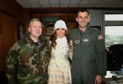 Jennifer Lopez with Colonel Weber and General Phillips at Ramstein- Old Photo