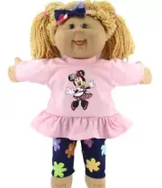 Dolls clothes for 16" Cabbage Patch Kid PINK TOP~LEGGINGS~HEADBAND