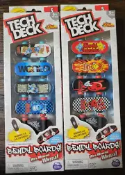 Lot of 2 TECH DECK BENDY BOARDS 5-Pack Rubberized Fingerboards NEW! SEALED!