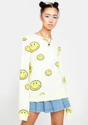 [By Samii Ryan] Smiley Soft Knit Crewneck