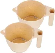 Hair Mixing Bowl Set 2pcs Color Bowls for Salon Tint Bowls for Hair Dyeing Non Base Pp Material Home Use