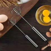 Hand Push Rotary Blender Semi-automatic Stainless Steel Egg Whisk Mixer