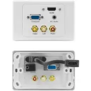 Pro2 PRO1310 HDMI VGA RCA PC Aux 3.5mm AV Audio Wall Plate - Female to female