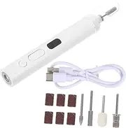 Zerodeko Manicure Machine Electric Nail File Metal Nail Drill Bit Electric Nail Grinder Electric Nail Drill Machine Nail Accessories Nail Bits Nail Tools Drill Nails White Plastic