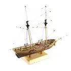 1:70 New Port Wooden Sailing Boat Model DIY Kit Ship Assembly Decoration Gift SN