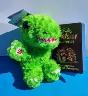 BUILD A BEAR T-Rex Mini Beans Dino Bean Dinosaur & Holiday Passport BNWT