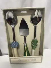 2024 John Derian 3pc Stoneware Salad Flatware Serving Set