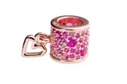 Pandora Pave Freehand Heart Barrel Charm