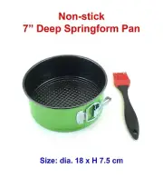 7 Inch (18cm) Deep Springform Pan Non-stick Loose Base Green Cake Tin