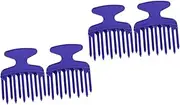 SOESFOUFU 2sets Styling Comb Large Fork Shape Wide-tooth Rib Hair Pick for Hair Care No Snag No Frizz Safe for Hair Types 2pcs*2