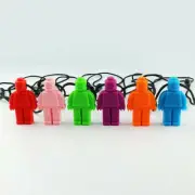Kids Adults Chewlery Necklace Autism ADHD Biting Sensory Chew Teething Toy Man