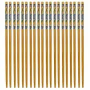 Natural Round Bamboo Reusable Designer Chopsticks Set of 10 Pairs 9.5 Inch
