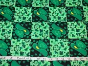 NEW St Patrick Irish Clover Patchworks Fabric 100% Cotton Sold By 1/2 Yard
