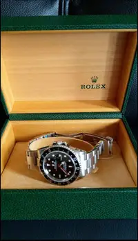 在飛比找Yahoo!奇摩拍賣優惠-ROLEX 勞力士 GMT二地時區 16710正品