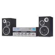 Victor Milwaukee II Desktop Bluetooth CD Stereo System with Functional VU Meters