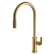 Armando Vicario Urban D Pullout Kitchen Tap - Natural Brass