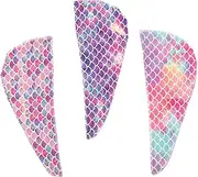 OATIPHO 3pcs Colorful Absorbent Hair Drying Towel for Women Super Absorbent Microfiber Hair Wraps Present for Moms