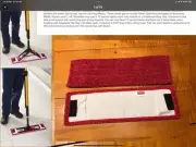 2 RUBBERMAID Mop Pads 2132423 adaptable Foldable Flat Pads For Head # 2132425